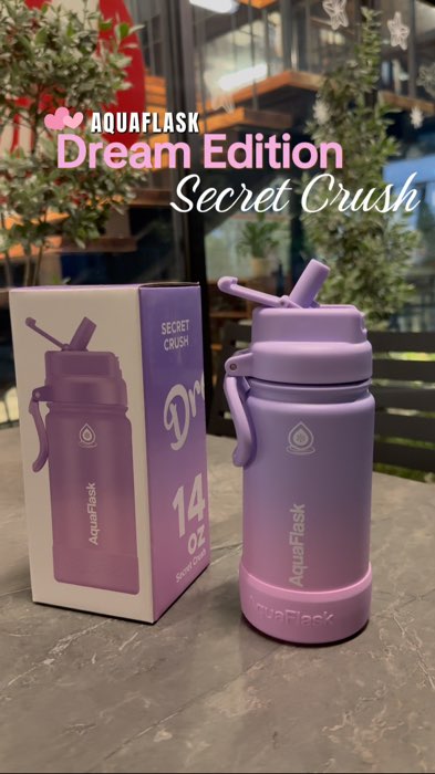 Aquaflask Dream Collection in Secret Crush! Perfect for kids with Silicon boot included. #MasMuraSaShopee #freecoins #foryou #aquaflask #mariyahuwan
