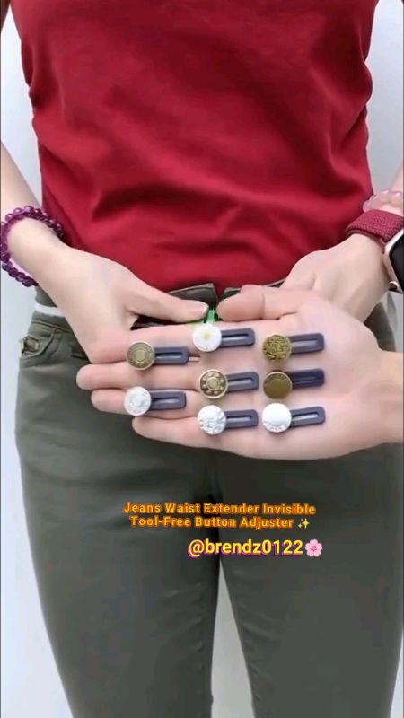 Jeans Waist Extender Invisible Tool Free Button Adjuster for Size Adjustment #jeans #extenderbutton #butones #pants #jeansbutton #pantalon #freecoins