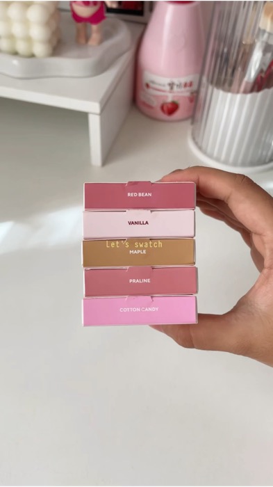 new release from viceco: aura mochimo collection #makeup #viceco #blush #brontour #highlighter #eyeshadow #cute #trending #viral #MasMuraSaShopee #fyp