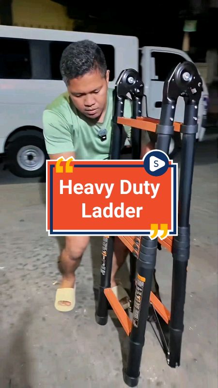 Heavy Duty Telescopic Ladder #telescopicladder #ladder #heavydutyladder #hagdan #AdjustableLadder #FreeCoinsInShopeeVideo #MasMuraSaShopee #viral #fyp
