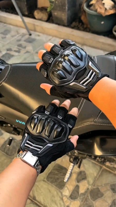 Half-Finger Motorcycle Riding Gloves #MotorcycleGloves #RidingGear #TacticalGloves #SportsGloves #HalfFingerGloves