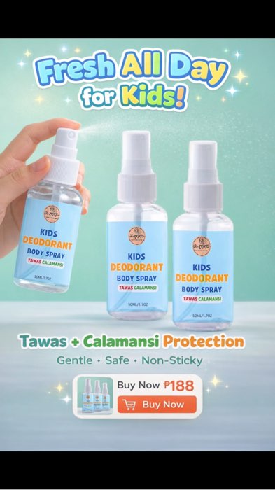 Kids deo spray #ShopeePHPaydaySale #FreeCoinsInShopeeVideo