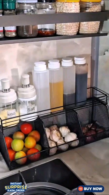 Wall Mounted Kitchen Organizer #spicerack #kitchenorganizer #MasMuraSaShopee #FreeCoinsInShopeeVideo