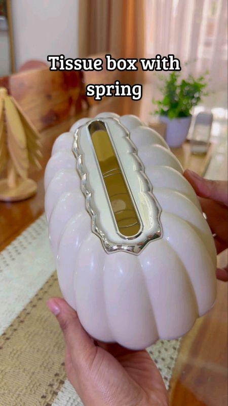 tissue box with spring