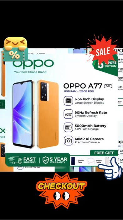 ???A77 Smartphone 6.7-inch HD full Screen Smart Phone Android Full Set 5 Years Warranty