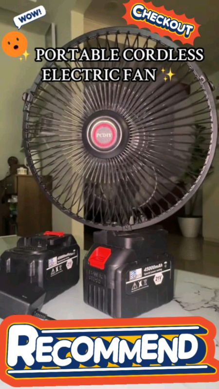 Cordless Fan 8 Inch Portable Fan High Power Outdoor Fan Adjustable Lithium Adjustable Cordless Fan. #Get #it #on #Shopee #now #cordless #fan #portable