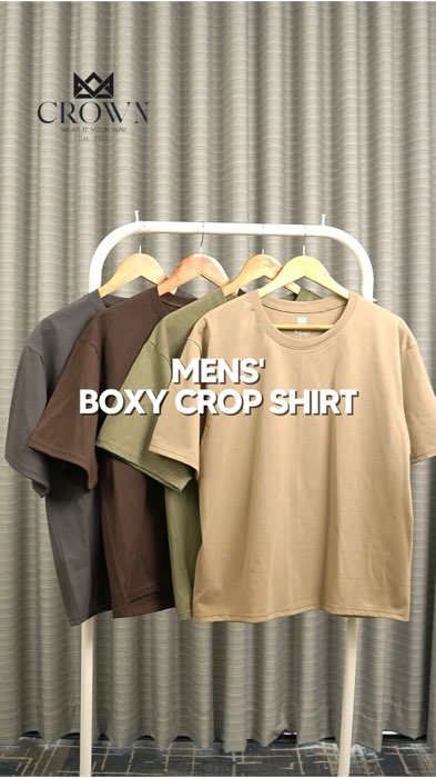 The Crown Men’s Boxy Crop Shirt is made for laid-back days with a sharp streetwear feel. Buy now! 😎 #crown #supportlocal #fyp