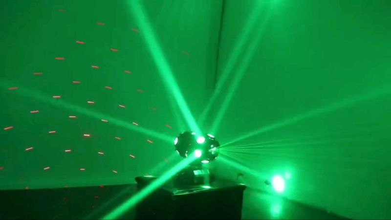 Moving Head Disco Ball Light with Pattern Projection Voice Control  Remote Control Laser Light Rgb Colorful Background Light Strobe Stage Lighting