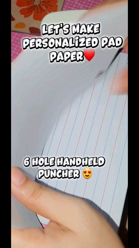 Handheld puncher and plastic binding ring Lang makakagawa ka na ng "Personalized pad paper" ❤️#foryou #craft #pad #personalized
