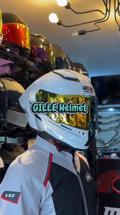 ￼GILLE A113 RIO Mono Color Full Face Dual Visor Motorcycle Helmet #MasMuraSaShopee