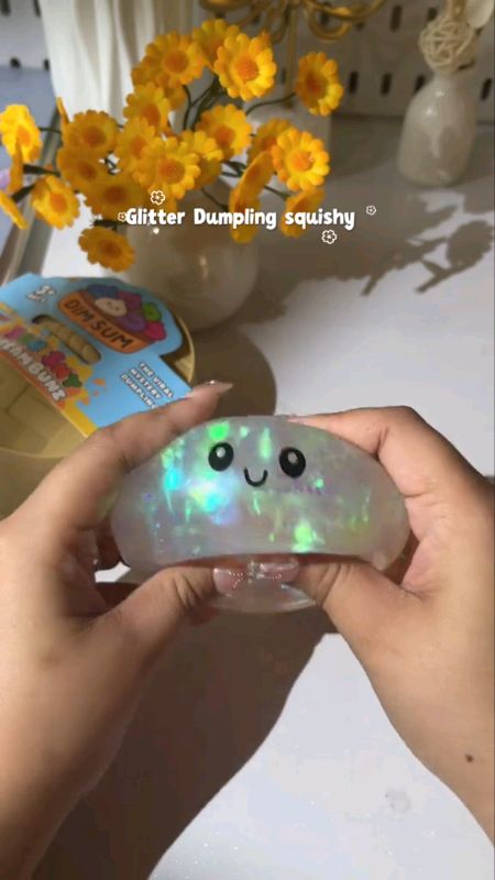 Glitter Dumpling Squishy !🥰💓#squishy #glitterdumpling #glittersquishy #toys
