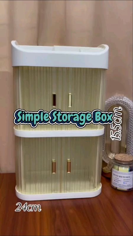 Simple Storage Box #storagebox #cosmeticstorage #transparent #multilayer  #viral #fyp #trending #FreeCoinsInShopeeVideo #shopee