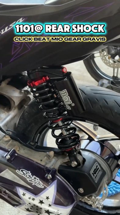 GANDA NG PLAY! ADJUSTABLE REAR SHOCK SUSPENSION CLICK MIO BEAT GRAVIS GEAR 300-330MM #1101 #adjustable #rearshock #suspension #click #mio #beat #gear