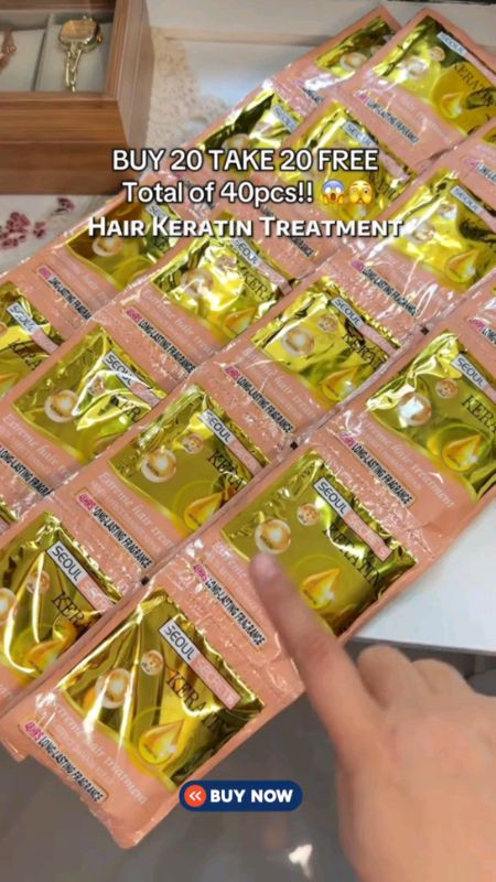 BUY 20 TAKE 10 FREE Hair Keratin Treatment Multi-Effect Deep Damage Repair Hair Conditioner with 48h#godsgrace #FreeCoinsInShopeeVideo