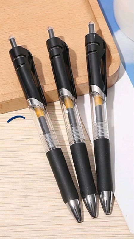 PAE 12pcs Press Gel Pen 0.5mm Black Quick-Drying Ballpen Writing Pen For Text School Supplies#Hugotsashopee #Freecoinsinshopeevideo #Masmurasashopee