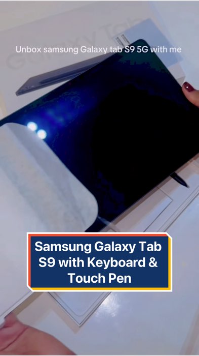Samsung Galaxy Tab S9 Series. Very Elegant Design. With Touch Pen & Keyboard Case. Multifunction & Budget Friendly. Try it! #tablet #buynow #shopee