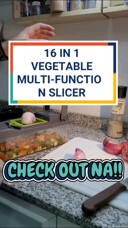 16in1 Vegetable Multi-Function Slicer #FreeCoinsInShopeeVideo #MasMuraSaShopee #slicer #16in1 #easytouse #trending #convenient #kitchen #sale #viral