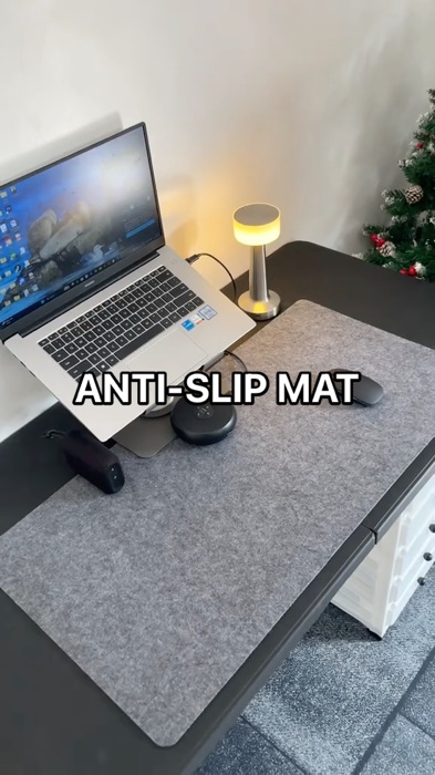 Check out Non-Slip Felt Desk Pad Large Extended Mouse Keyboard Laptop Computer Mat for Office and Gaming ⭐️ #antislipmat #shopeefinds
