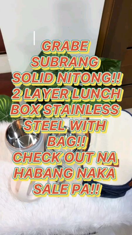 2LAYER LUNCH BOX STAINLESS STEEL✨#FreecoinsinshopeeVideo  #ShopeePhPaydaysale#masmurasashopee#hugotsashopee#wishlistmosagotko#viral#trending#Lunch#Box