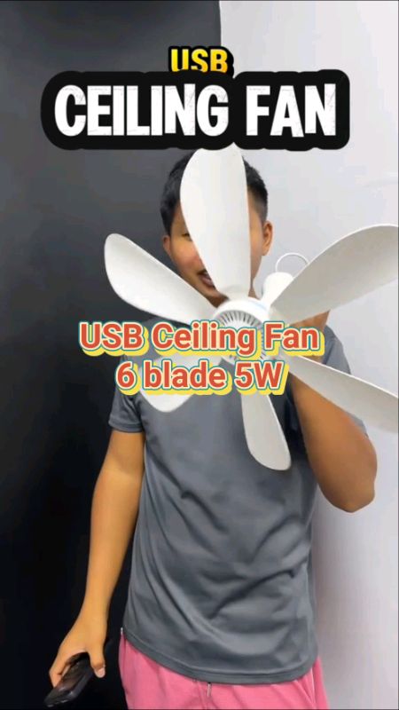 USB Ceiling Fan 6 blade 5W #FreeCoinsInShopeeVideo #MasMuraSaShopee #ShopeePHPaydaySale #USB #ceilingfan #6Blade #5W #outdoor #camping #fan #Summer