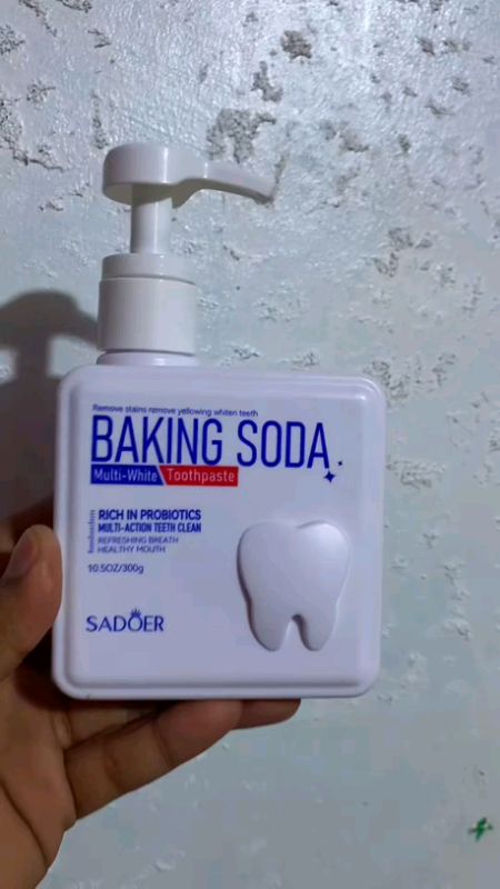 SADOER Baking Soda Probiotic Multi-White Toothpaste 300gr Pump type#BakingSodaProbiotic#MultiWhite#MasMuraSaShopee #HugotSaShopee