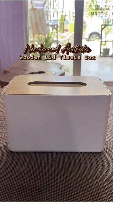￼Nordic Style Minimalist Wooden Accent Tissue Holder Box #TISSUEHOLDER #HOLDER #AESTHETIC #WOODENBOX
