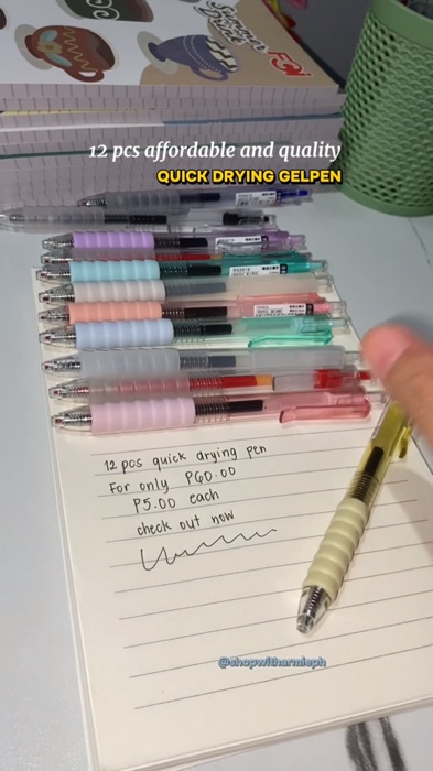 #pen #aesthetic #quickdrypen #backtoschool #schoolsupplies #gelpen #ballpen