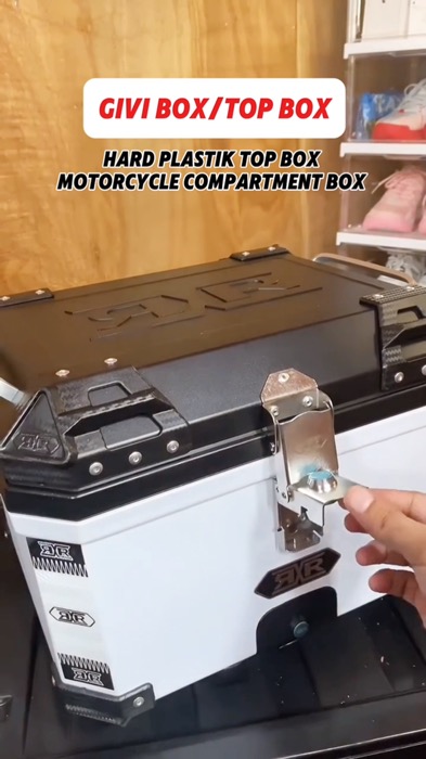 HARD PLASTIK TOP BOX Motorcycle. #givibox #topbox #motorcycleorganizerbox #viral #FreeCoinsInShopeeVideo #trending #MasMuraSaShopee