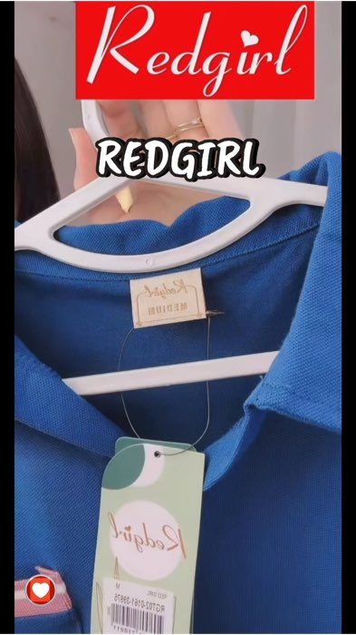 Redgirl Pique Polo Shirt #redgirl #redgirltop #RedGirlBlouse #redgirlpolo