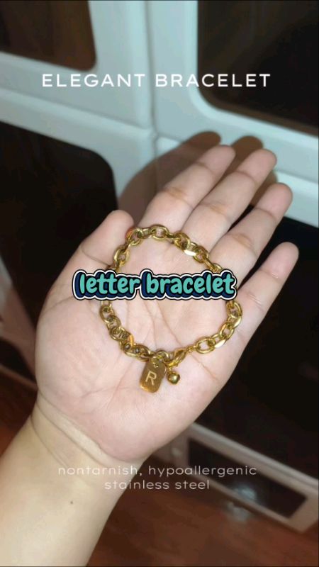 #letterbracelet #elegant #nontarnish #hypoallergenic #stainlesssteel #quality #affordable #fyp