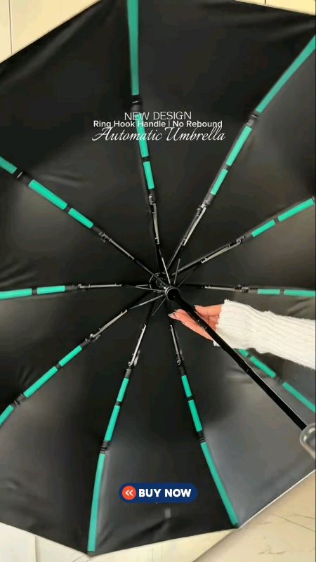 Ring Hook Handle + No Rebound Automatic Umbrella #ringhookumbrella #noreboundumbrella #automaticumbrella #uvumbrella #uvumbrellaa