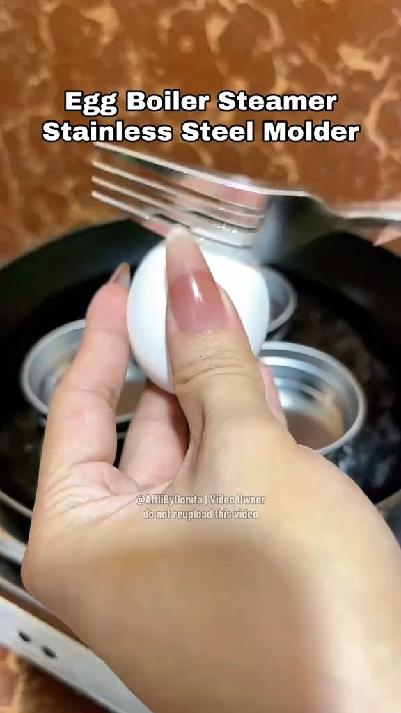 Egg Boiler Steamer Stainless Steel Molder 🍳🥚 #eggmolder #eggsteamer #sunnysideup #stainlesssteel #kitchenessentials
