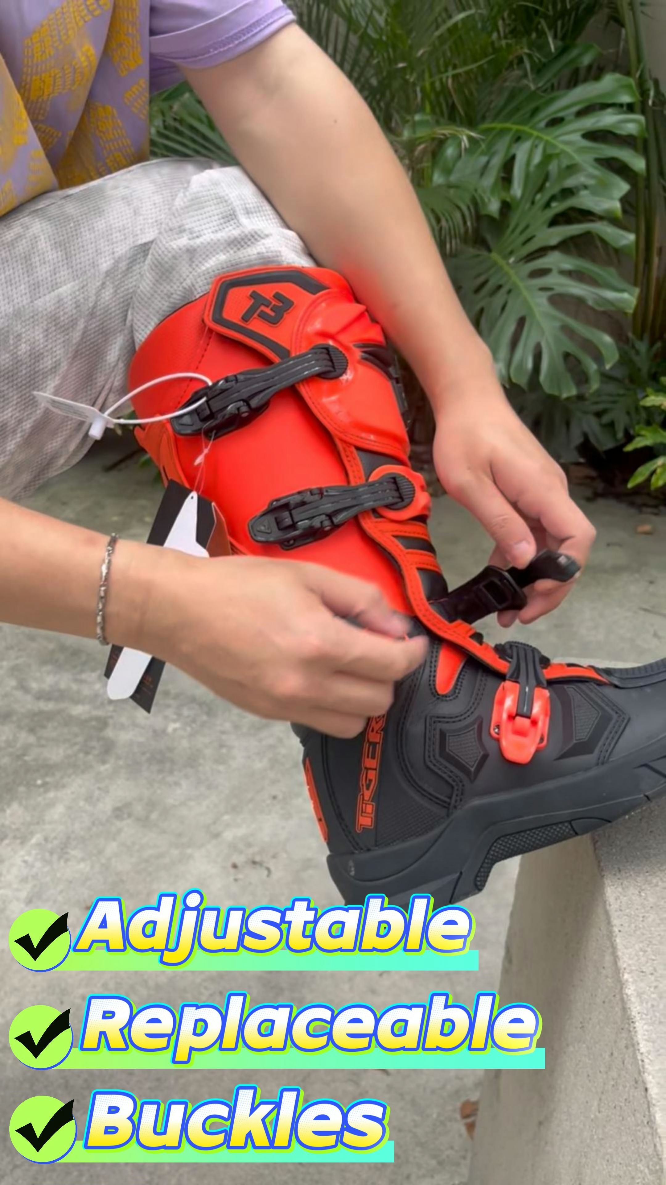 Off-Road Motorcycle Boots for Men - TIGER T2/T3 CE Certified Motocross Enduro