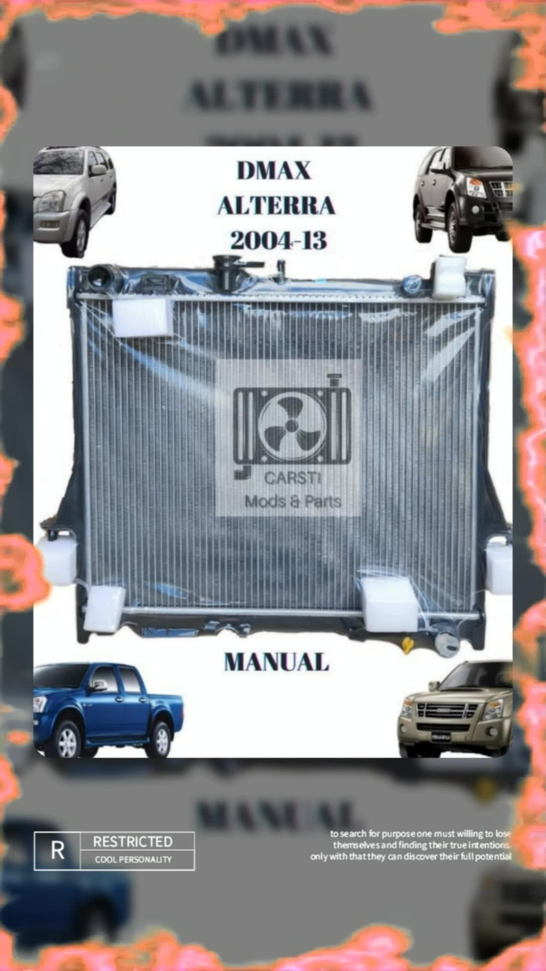Radiator DMAX ALTERRA 26mm 2 row 2004-13 MANUAL AUTOMATIC 4JH1 4JJ1 #isuzu #dmax #alterra #radiator #shopeeVideo #posttowin #shopeefinds #shopee