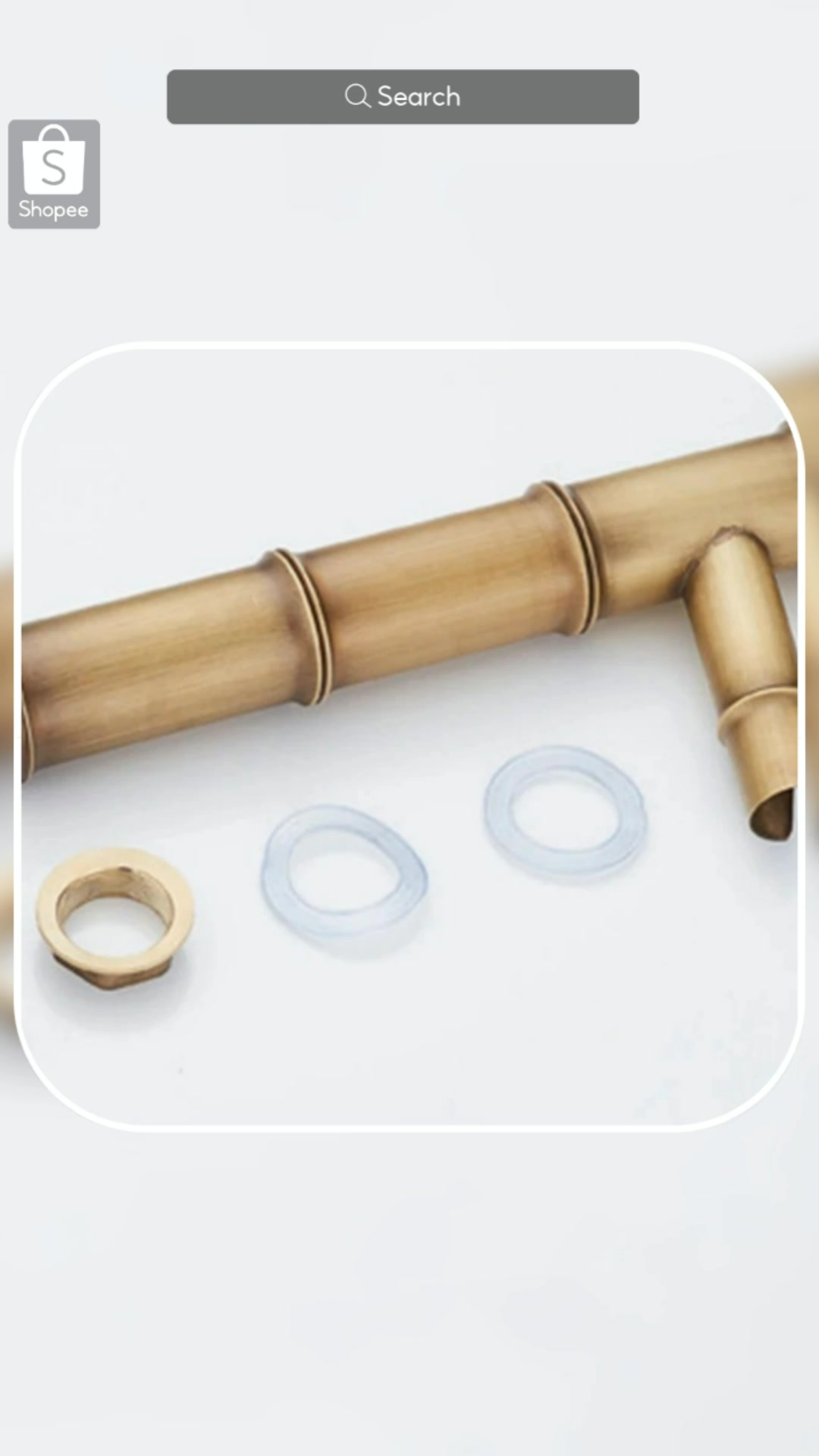 Basin Faucet Antique Brass Bamboo Shape Faucet Sink Mixer Faucet Single Hand Kitchen Bathroom #masmurasashopee #fyp #shopeevideo #edzvideo #affordable