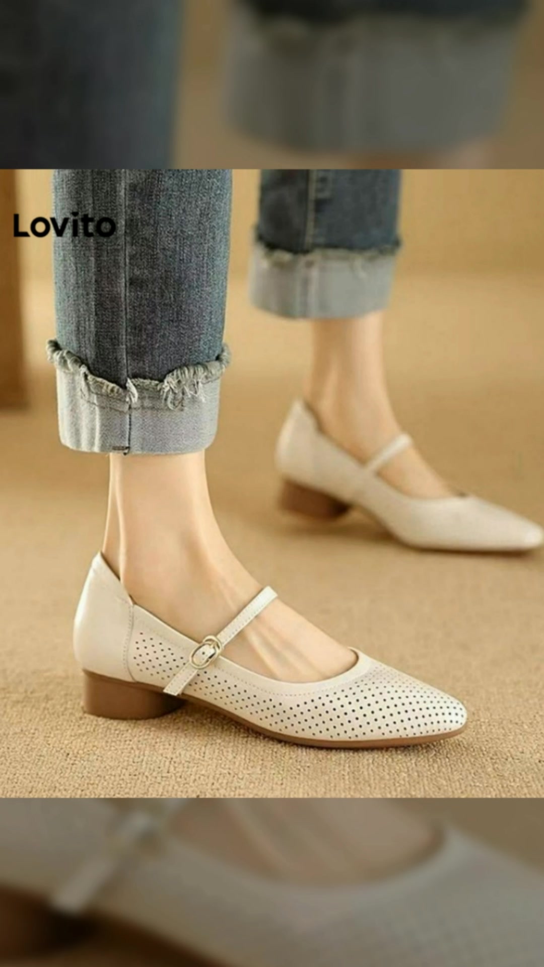 Check out Lovito Women Preppy Heels Soft Sole Shoes Mom Shoes Commute All Seasons Apricot Heels LFA85069 #lovito #shopee #voucher #shoes #women