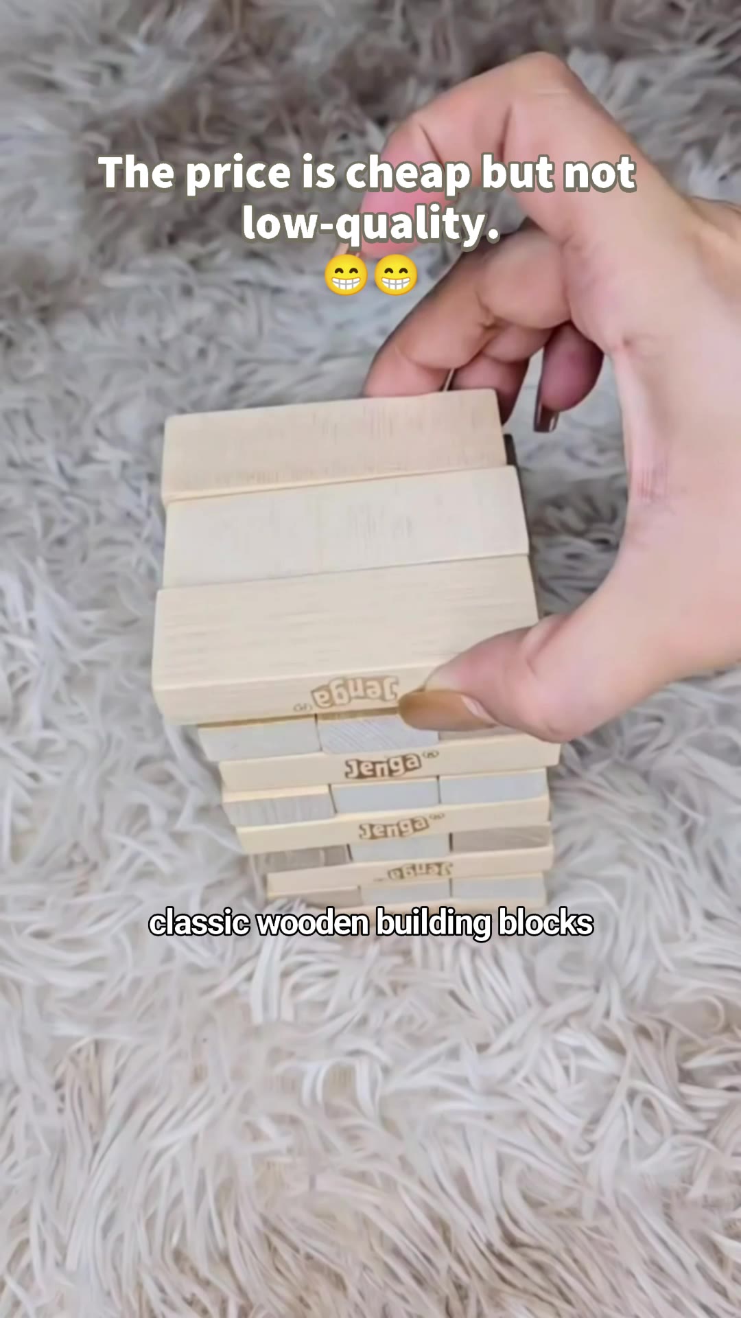 Big Size Classic Wooden Wiss Toy 54pcs Building Blocks Jenga Bricks Toys Children Educational Toys #jengablocks #woodenjenga #jenga