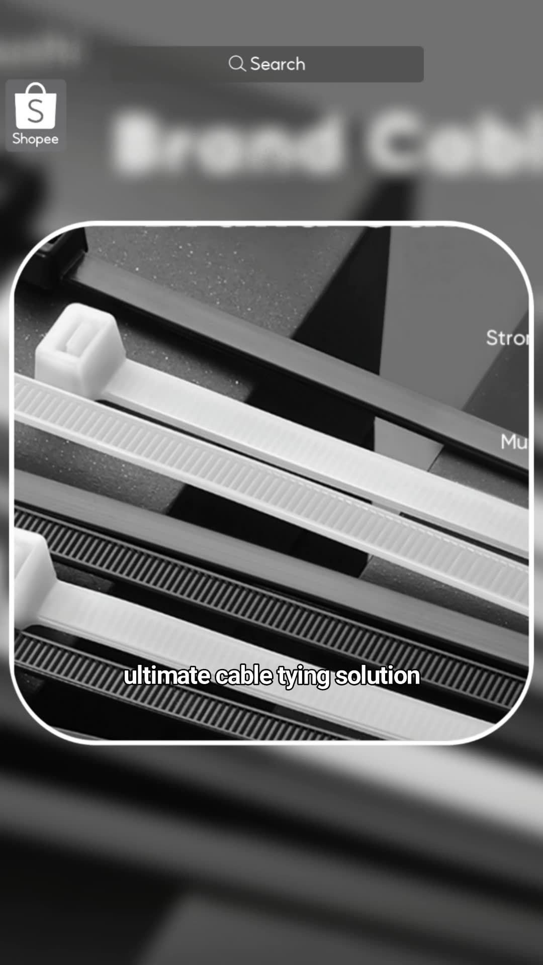 Cable Tie Black/White Locking Zip Tie Nylon Cable Tie #shopee