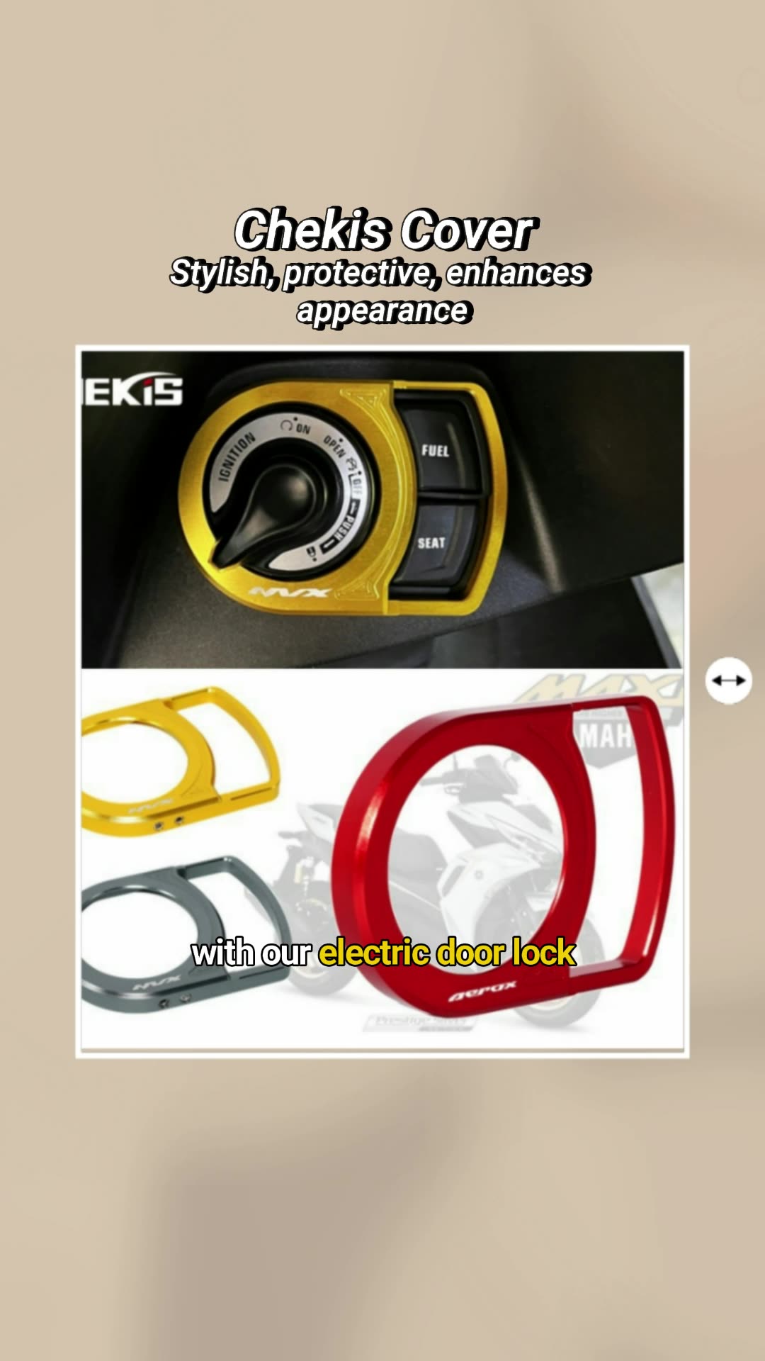 #HEKIS #forYAMAHA #Modified #electric #door #lock #protective #cover #key #switch #decorative #accessories #motorcycle