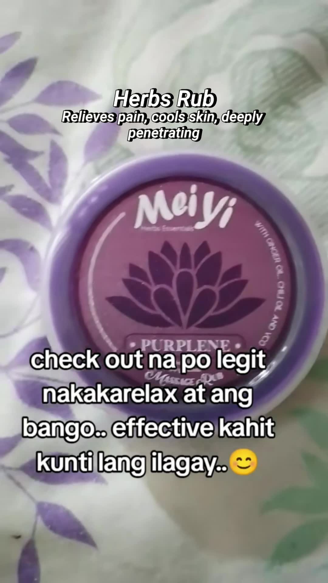Meiyi herbs essentials massage rub #antistress #MasMuraSaShopee