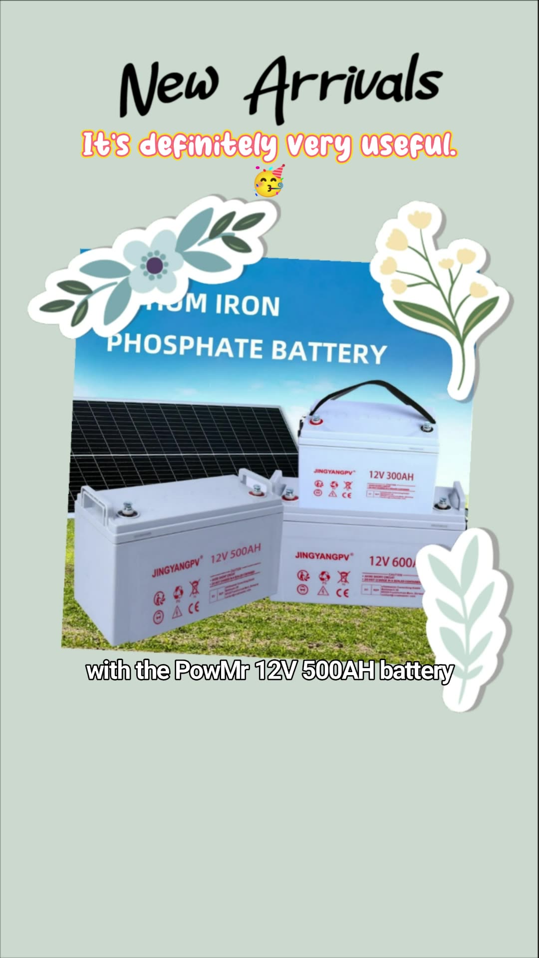 PowMr 12V 500AH ​​​​LiFePo4 Battery, Solar Battery, Ebike Battery High Efficiency Car Battery Built #shopee #powmr #battery #recommended