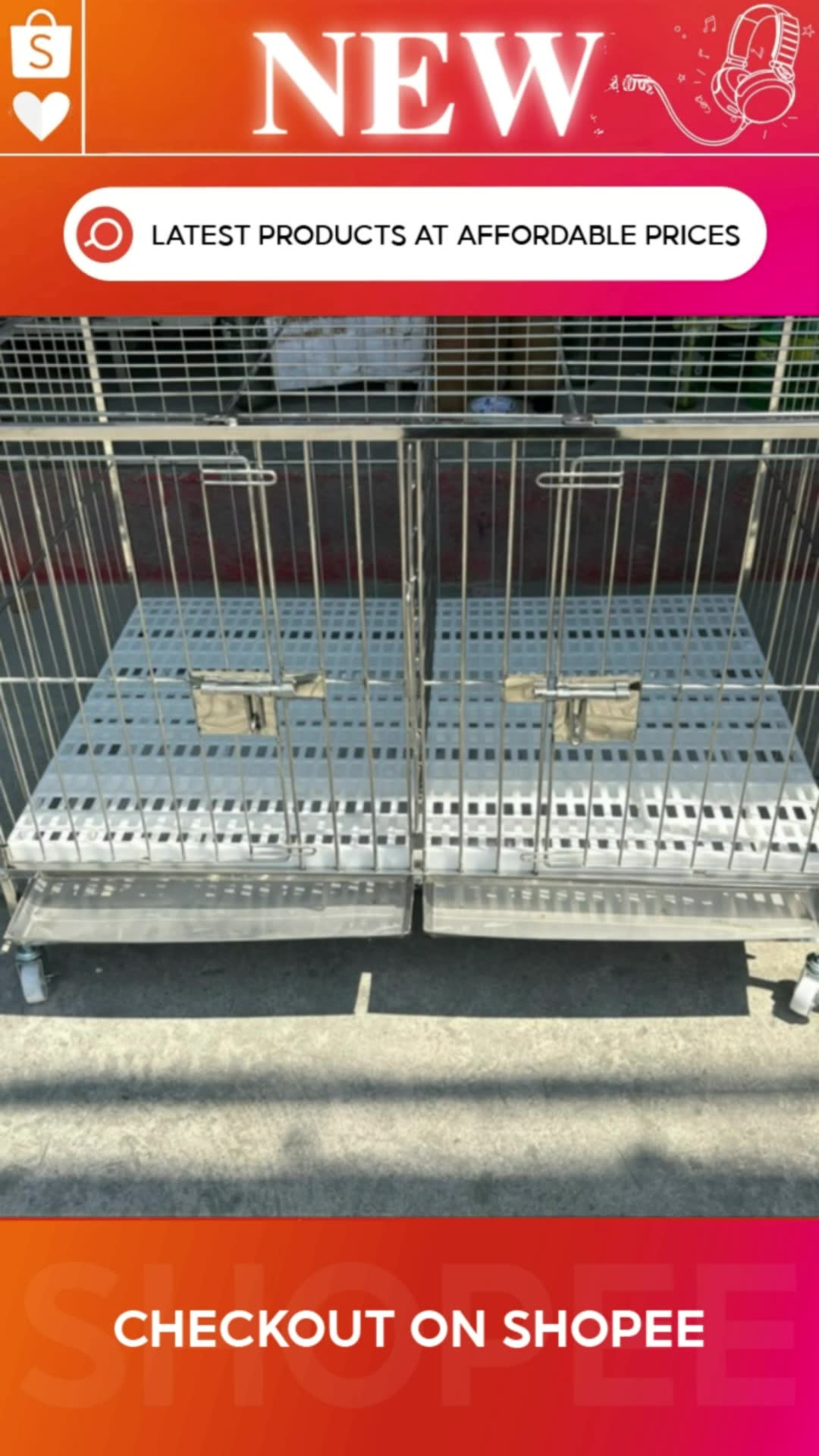 Stainless Dog Cages #FreeCoinsInShopeeVideo #MasMuraSaShopee