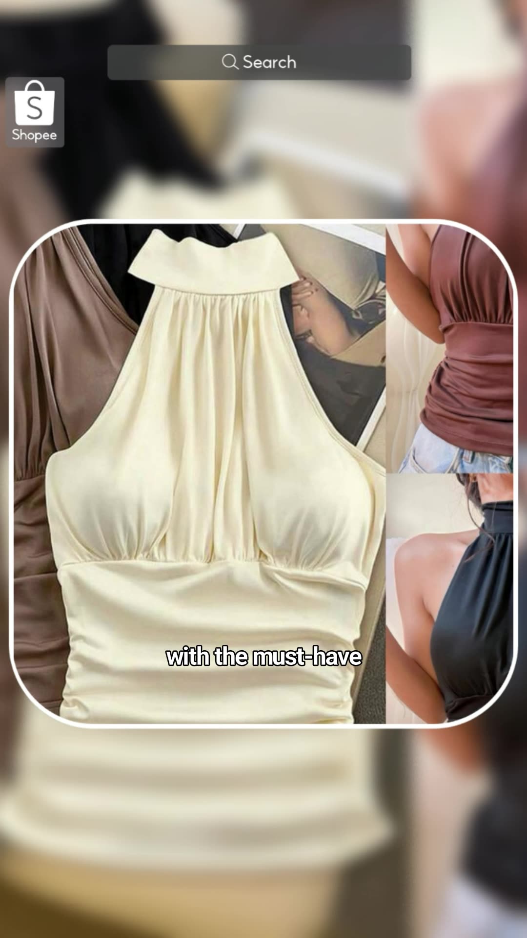 #padded #top #halter #OOTD